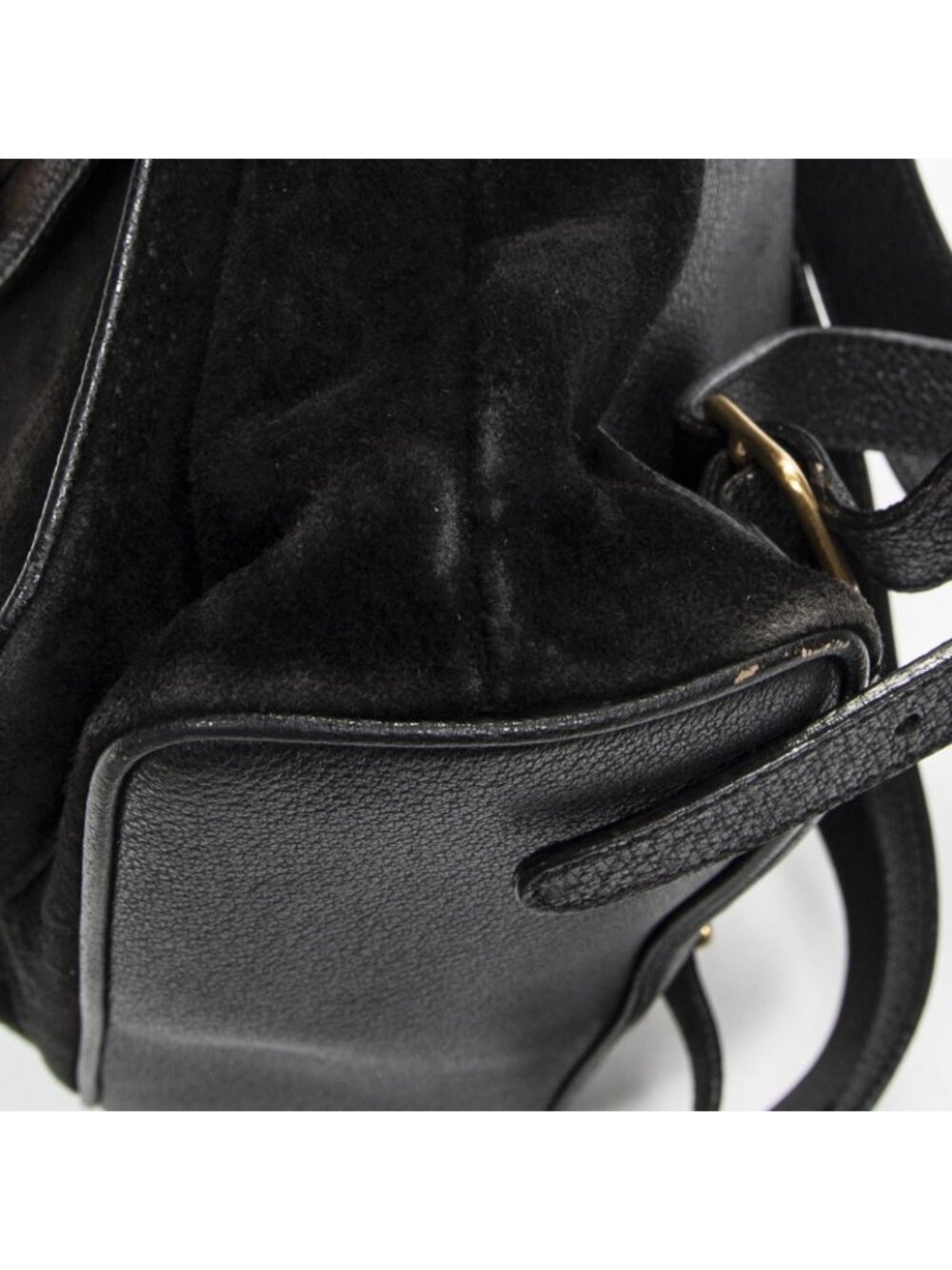 Gucci Rajibanbu Backpack Black Suede Leather - Picture 8 of 15